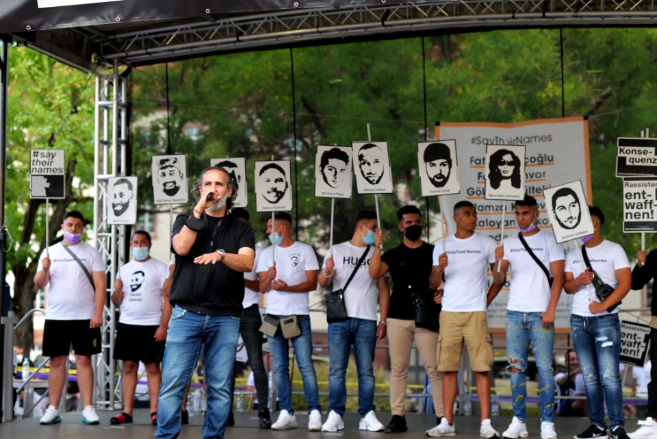 Hanau attack memorial protest Hanau 2020-08-22 stage 192