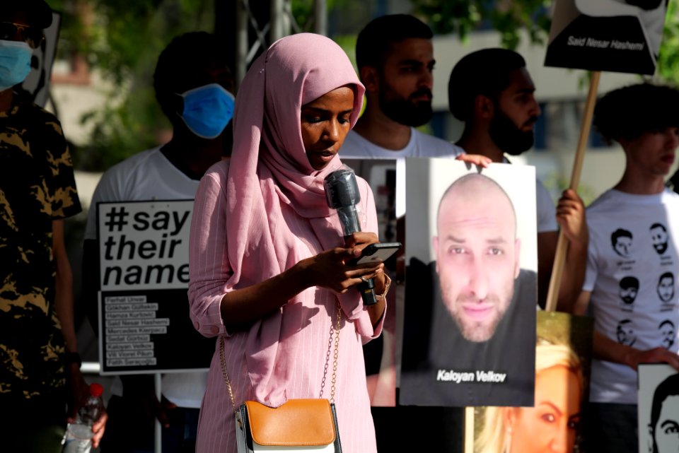Hanau attack memorial protest Hanau 2020-08-22 stage 147