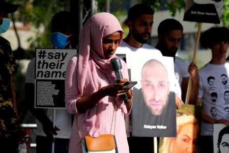 Hanau attack memorial protest Hanau 2020-08-22 stage 150
