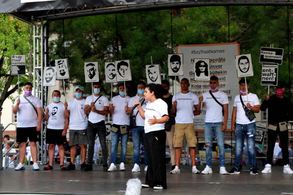 Hanau attack memorial protest Hanau 2020-08-22 stage 194