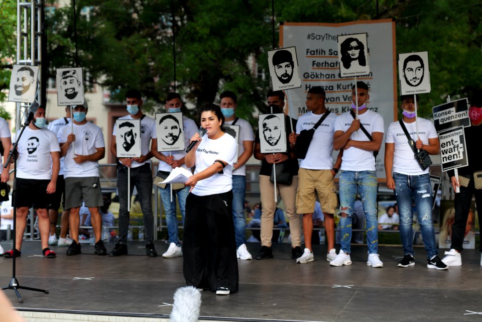 Hanau attack memorial protest Hanau 2020-08-22 stage 177
