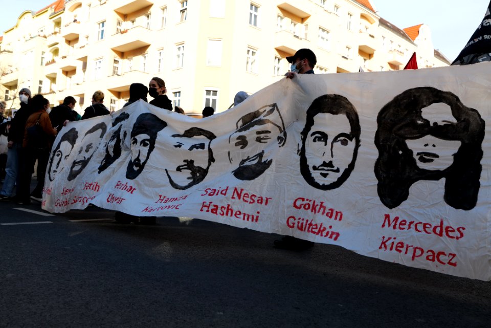 Hanau attack memorial demonstration Berlin 2021-02-20 01