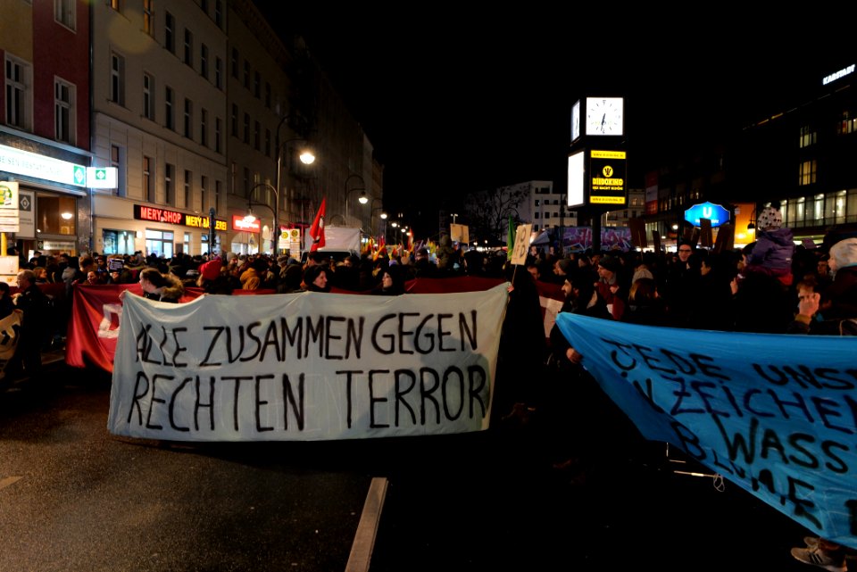 Hanau attack protest Berlin Hermannplatz 2020-02-20 15