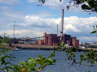 Hanasaari power plant from Korkeasaari