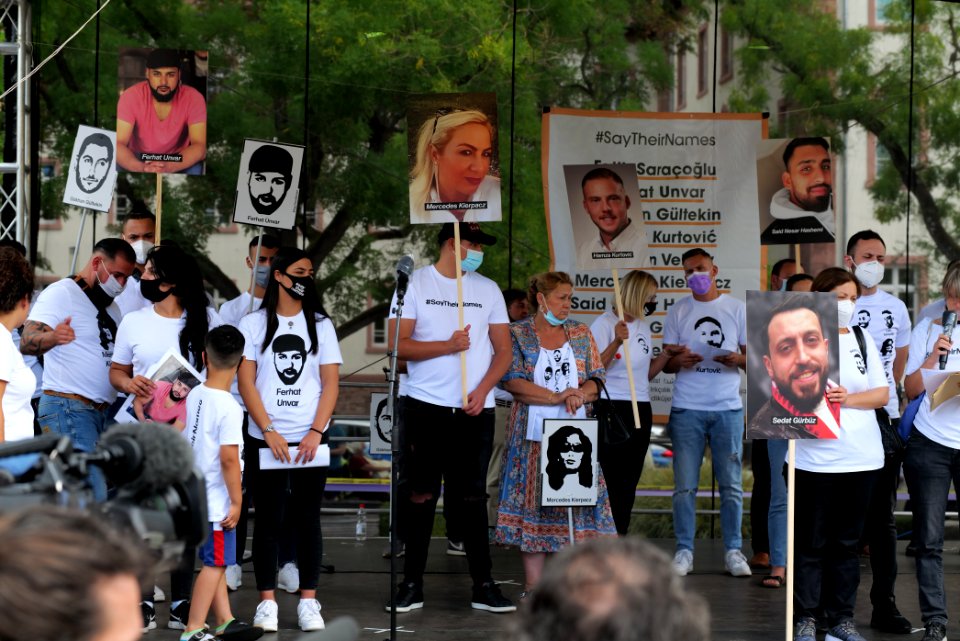 Hanau attack memorial protest Hanau 2020-08-22 stage 26