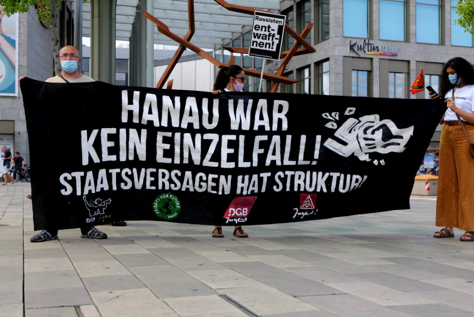 Hanau attack memorial protest Hanau 2020-08-22 27