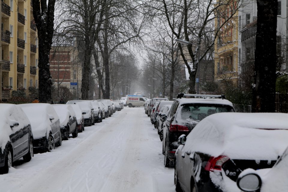 Handjerystraße Berlin-Friedenau with snow 2021-02-08 05