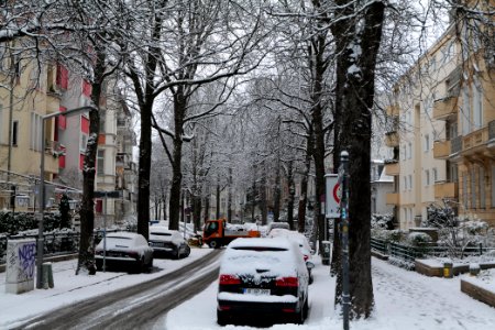 Handjerystraße with snow 2021-01-30 06