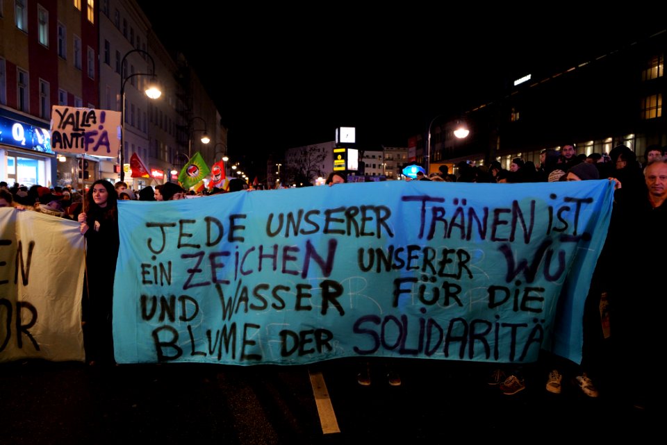 Hanau attack protest Berlin Hermannplatz 2020-02-20 21