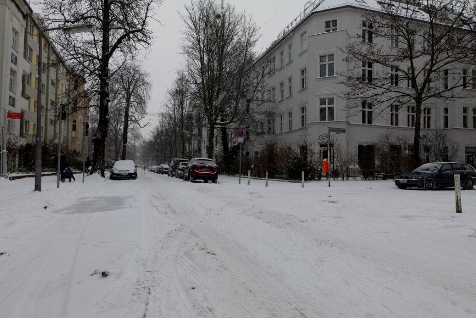 Handjerystraße Berlin-Friedenau with snow 2021-02-08 07