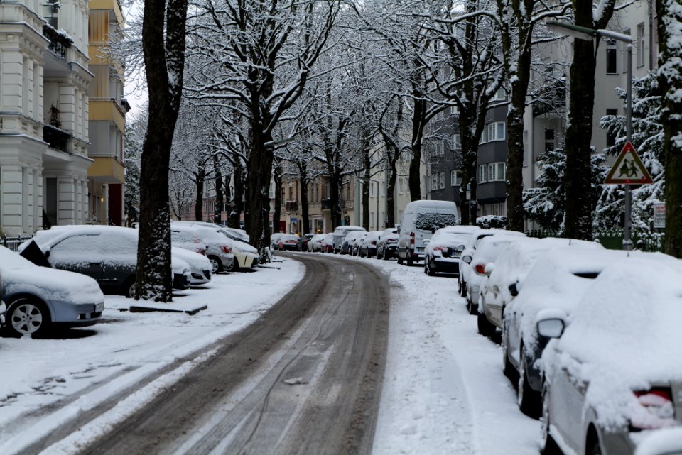 Handjerystraße with snow 2021-01-30 04