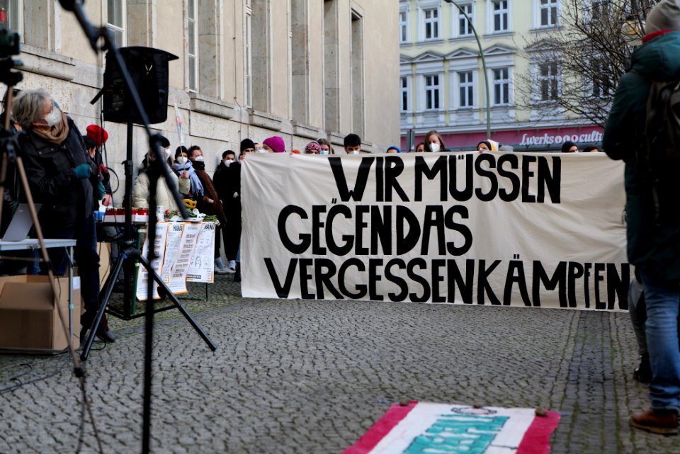Hanau attack memorial protest Neukölln town hall 2021-02-19 46