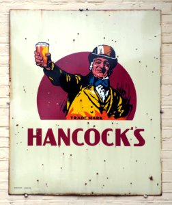 Hancocks, emaille reclamebord, Bier Reclamemuseum