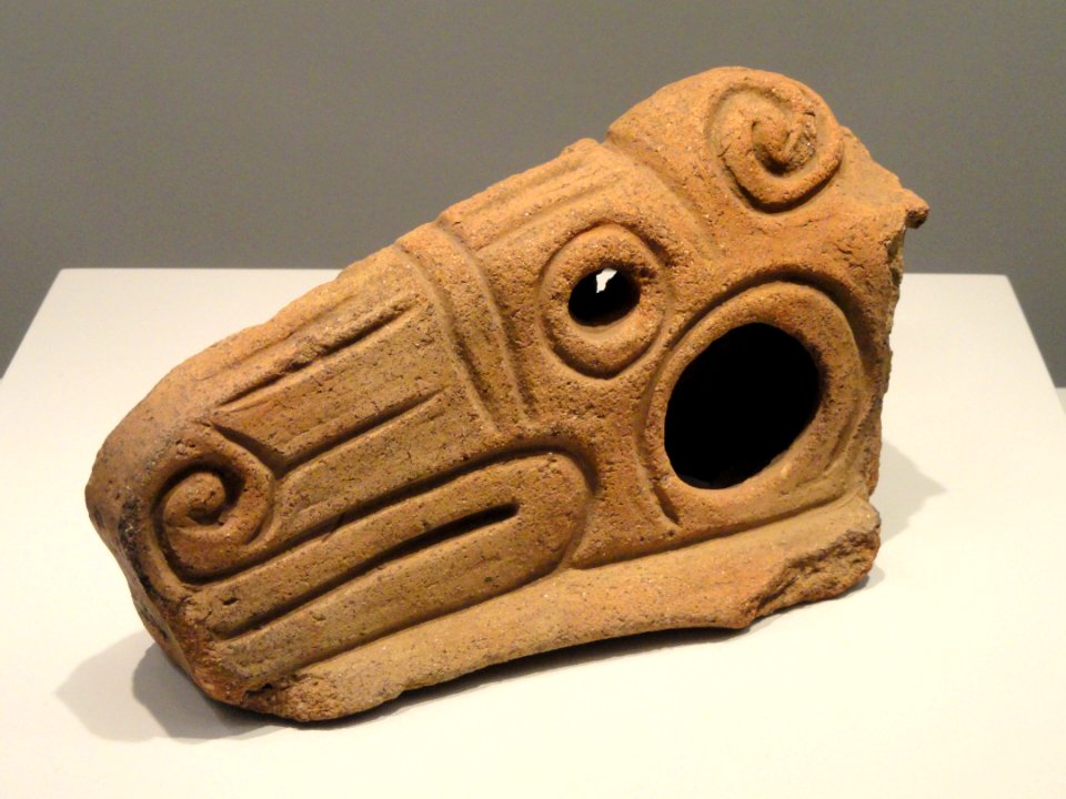 Handle in the Form of an Animal Head, 1000-300 BC, Japan, earthenware - Art Institute of Chicago - DSC00123