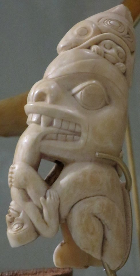 Haida sperm whale tooth carving, Alaska State Museum (Juneau)