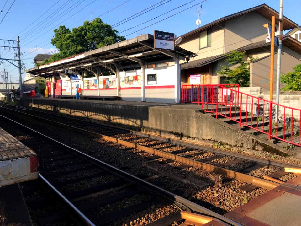 Hachiman mae station Kurama bound platform 20200520 02