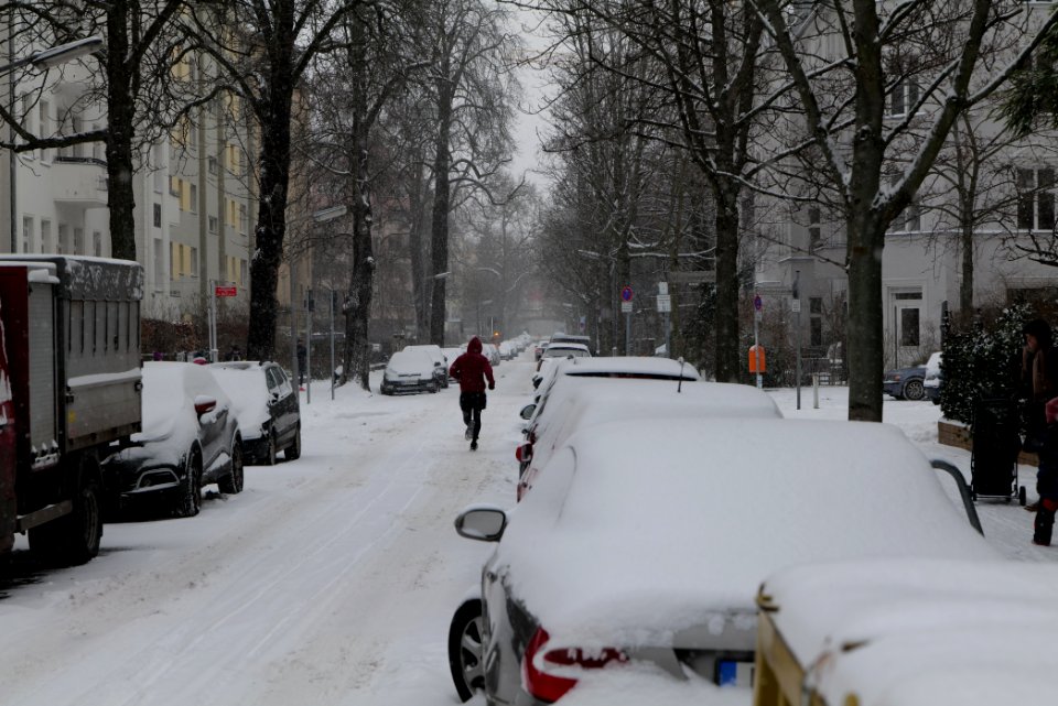 Handjerystraße Berlin-Friedenau with snow 2021-02-08 06