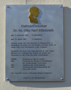 Hahnstätten, Kirchgasse 20 (Rathaus). Tafel Stückrath