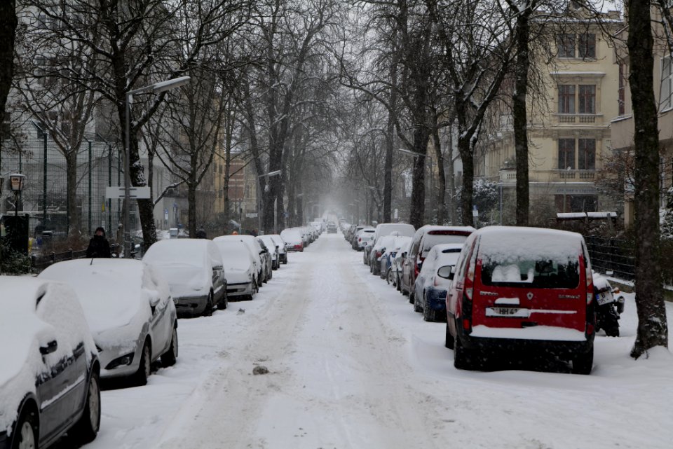 Handjerystraße Berlin-Friedenau with snow 2021-02-08 02