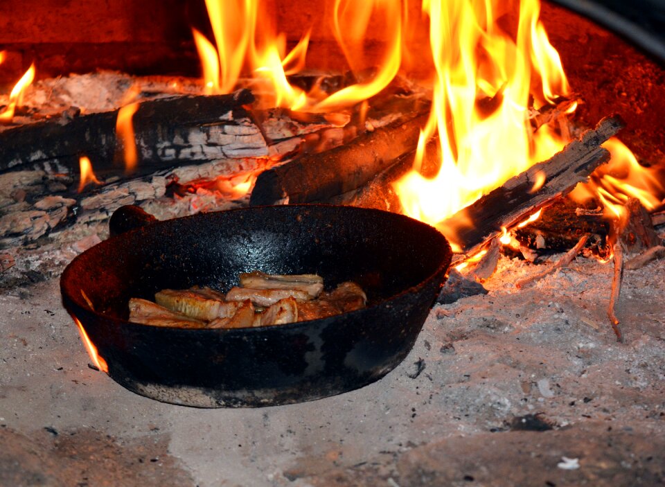 Oven frying pan food