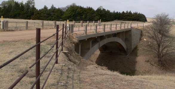 Hackberry Creek x 205 Rd bridge, from SE 1