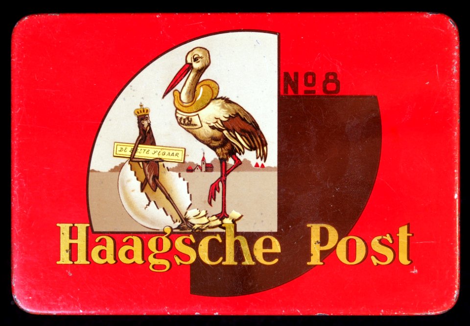 Haagsche Post No 8 sigarenblikje