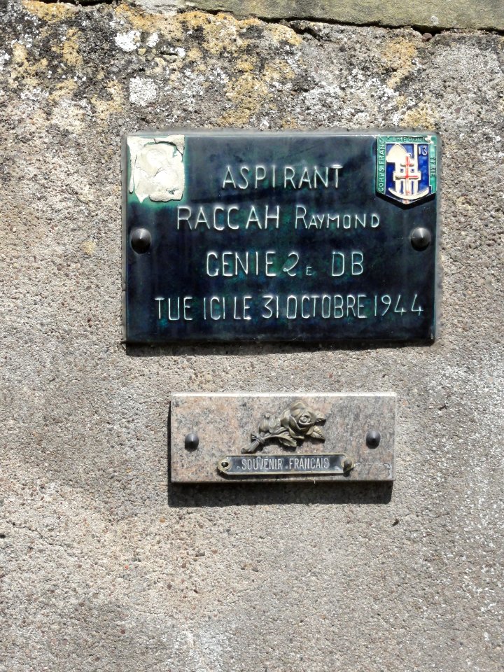 Hablainville (M-et-M) plaque Raccah, tué à la guerre