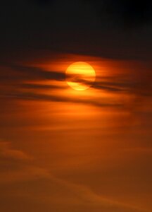 Cloud red in the evening photo