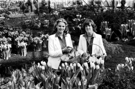 Haarlemse bloemenmeisjes op de Keukenhof, Bestanddeelnr 929-6377