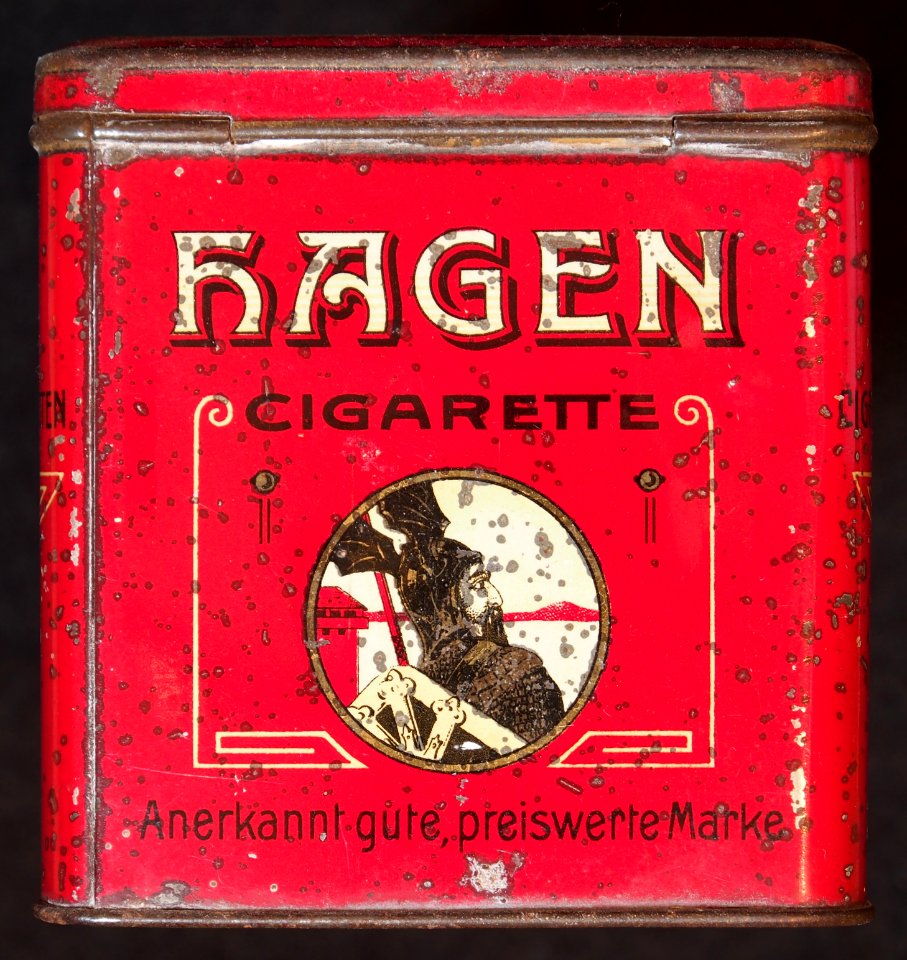 Hagen Cigarette Blechdose, back