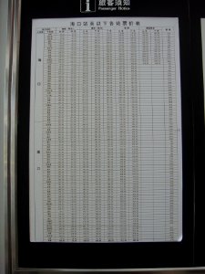 Haikou Train Station - passenger information notices - 08