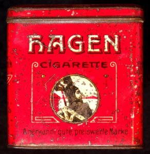 Hagen Cigarette Blechdose, front