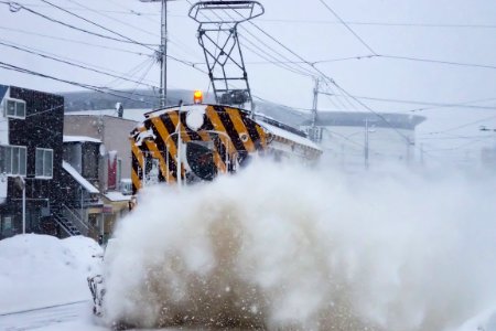 Hakodate street car Snowplowcar Hai3