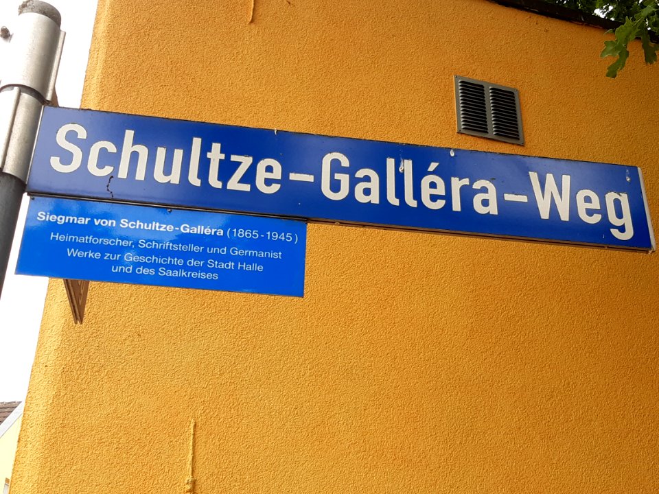 HAL-Nietleben Schultze-Galléra-Weg, Schild