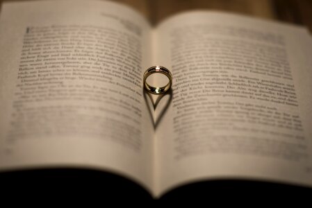 Shadow wedding ring heart photo
