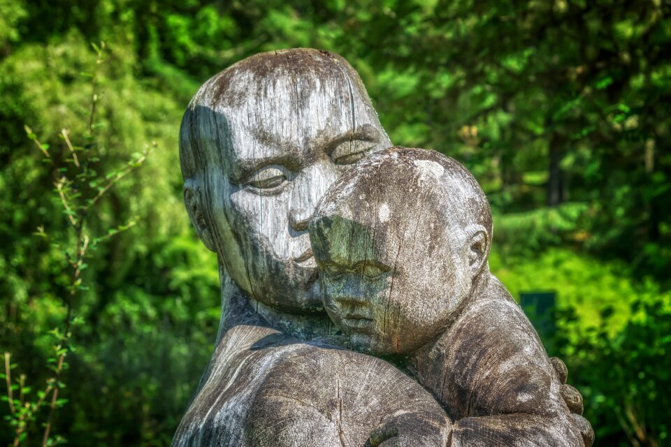 Parents holzfigur figure