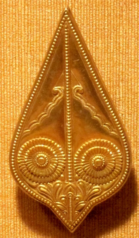 Hair ornament, Karnataka, India, 19th century, gold and silver, Honolulu Academy of Arts