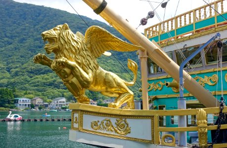 Hakone Pirate Ship detail - Hakone, Japan - DSC05351
