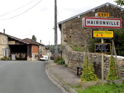Haironville (Meuse) city limit sign