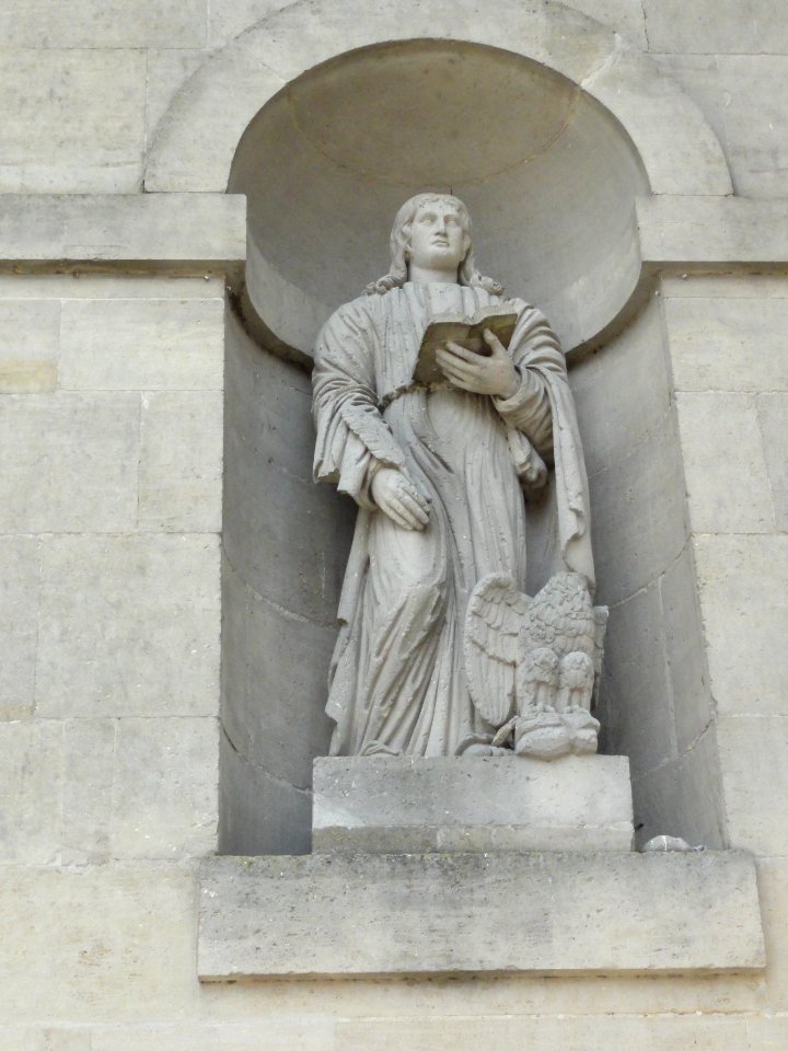 Haironville (Meuse) église (03) statue façade