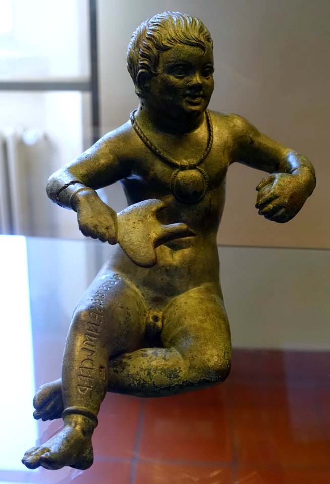 Graziani Putto, found at Sanguineto, Lake Trasimento, first half of 2nd century BC, bronze, inv. 12107 - Museo Gregoriano Etrusco - Vatican Museums - DSC01165