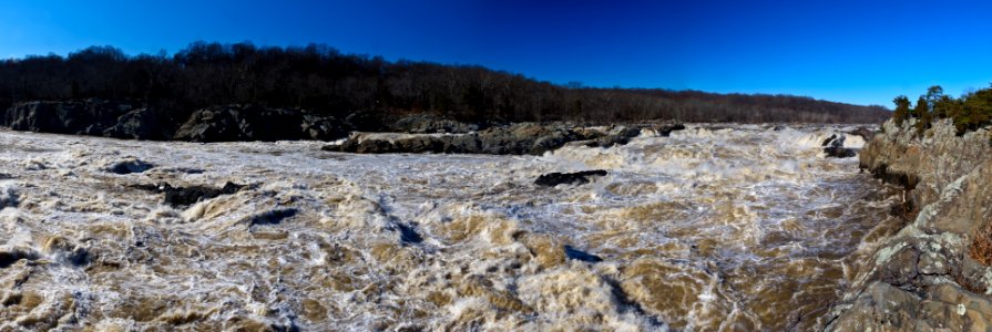 Great Falls Panorama during high river