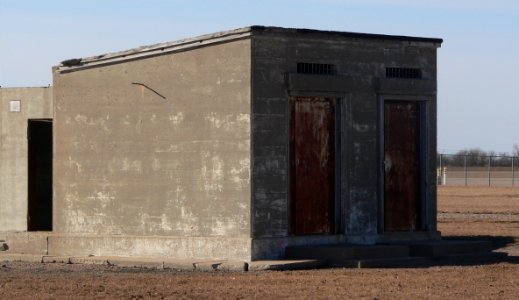Great Bend Norden bombsight vaults, N bldg from NE 1