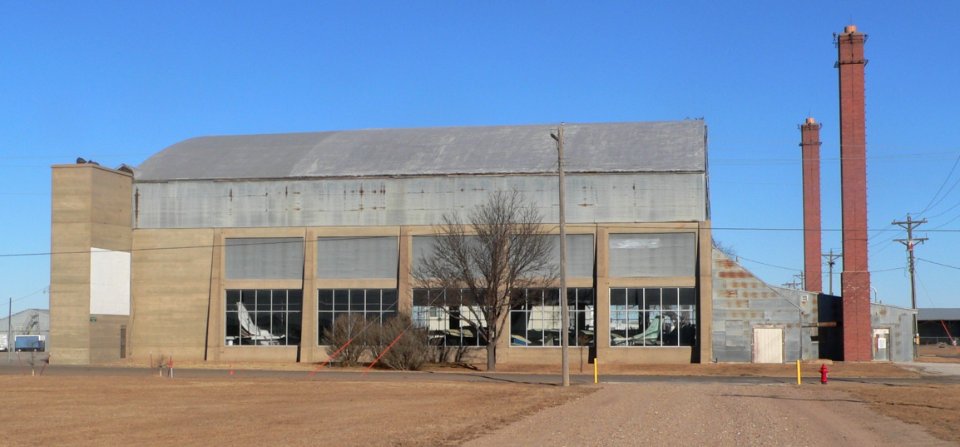 Great Bend Army Air Field hangar from S 1