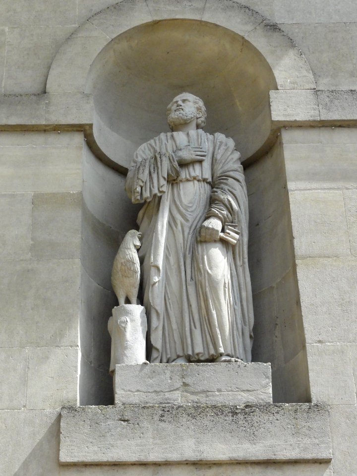 Haironville (Meuse) église (04) statue façade