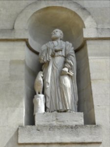 Haironville (Meuse) église (04) statue façade