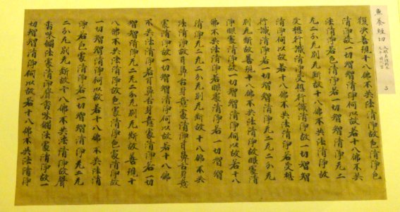 Greater Sutra for the Perfection of Wisdom (section), known as the Gyoyo sutra fragment, attributed to Asano no Gyoyo, Japanese Nara period - Nelson-Atkins Museum of Art - DSC09089
