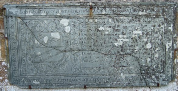 Gravestone of John Ballamy at St Kew church