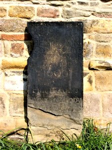 Gravestone dated 1600, Whalley photo
