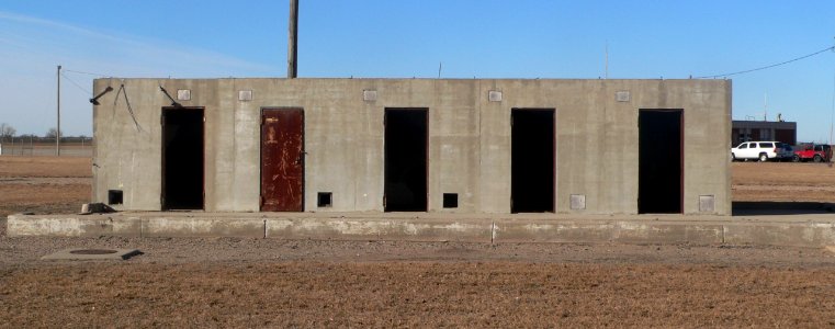 Great Bend Norden bombsight vaults, S bldg from E 1